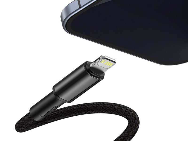کابل شارژ و انتقال داده سریع تایپ سی به لایتنینگ بیسوس Baseus High Density Braided Type-C to iP PD 20W Cable 1m
