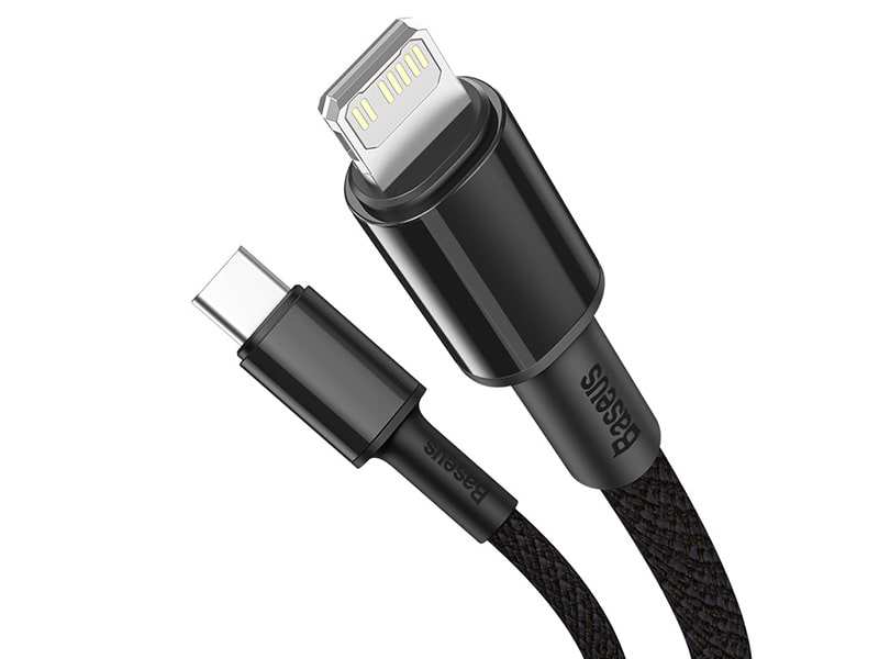 کابل شارژ و انتقال داده سریع تایپ سی به لایتنینگ بیسوس Baseus High Density Braided Type-C to iP PD 20W Cable 1m