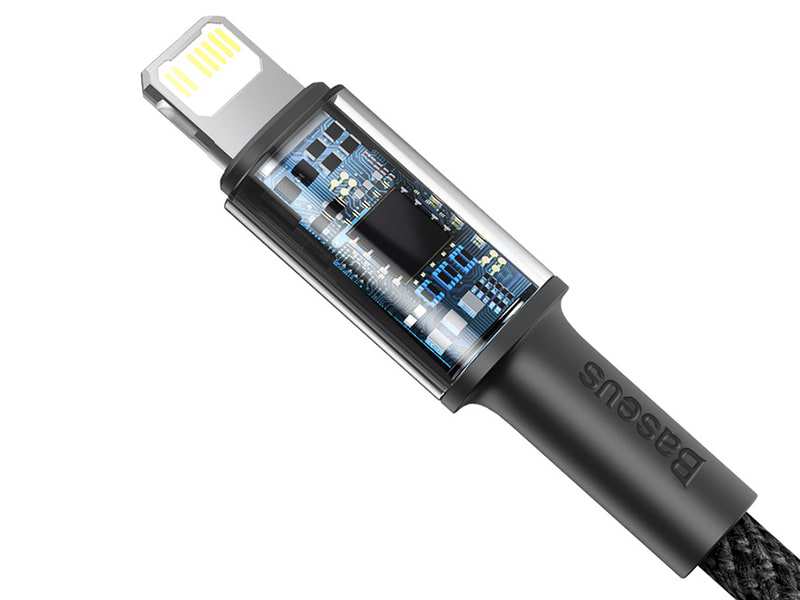 کابل شارژ و انتقال داده سریع تایپ سی به لایتنینگ بیسوس Baseus High Density Braided Type-C to iP PD 20W Cable 1m