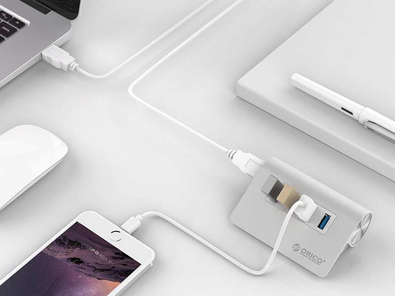 هاب یو اس بی 4 پورت یو اس بی 3.0 اوریکو Orico M3H4 Aluminum Alloy 4 Port USB3.0 HUB