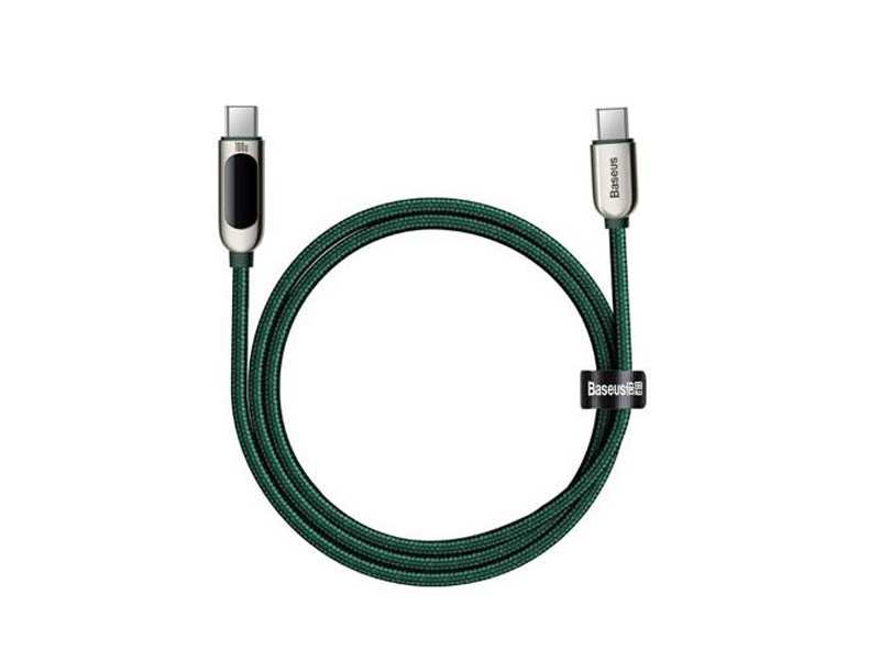 کابل شارژ سریع دوسر تایپ سی 100 وات بیسوس Baseus Display Fast Charging Data Cable 1m CATSK-B01 100w