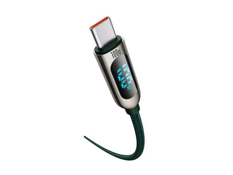 کابل شارژ سریع دوسر تایپ سی 100 وات بیسوس Baseus Display Fast Charging Data Cable 1m CATSK-B01 100w