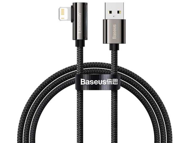 کابل شارژ و انتقال داده لایتنینگ بیسوس Baseus Legend Elbow iP Cable 1m 2.4A CALCS-01