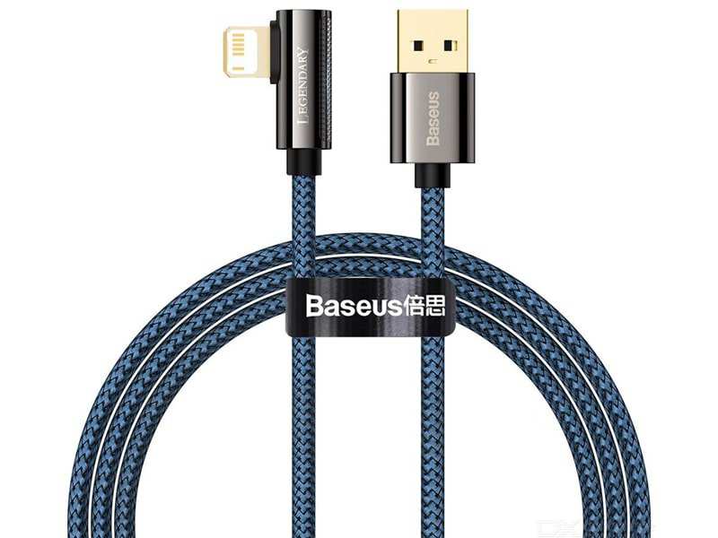 کابل شارژ و انتقال داده لایتنینگ بیسوس Baseus Legend Elbow iP Cable 1m 2.4A CALCS-01