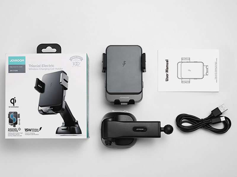 پایه نگهدارنده و شارژ وایرلس جویروم Joyroom Wireless Charging Car Holder JR-ZS219
