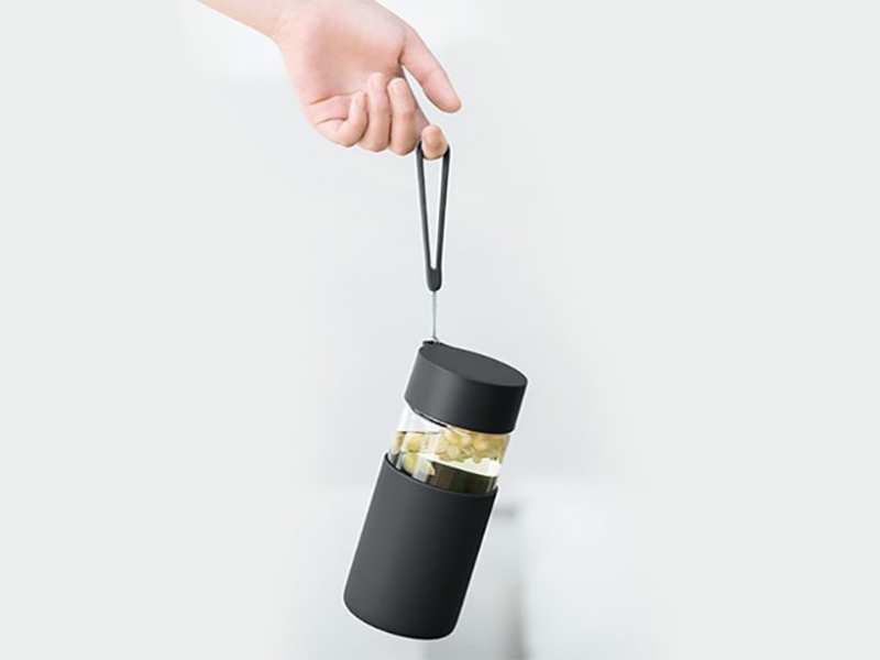 بطری شیشه ای قابل حمل شیائومی Xiaomi Youpin Fun Home Portable Glass Bottle Capacity 350ml