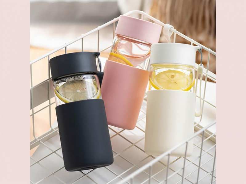 بطری شیشه ای قابل حمل شیائومی Xiaomi Youpin Fun Home Portable Glass Bottle Capacity 350ml