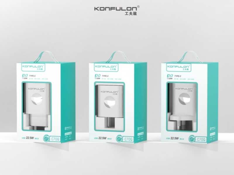 شارژر دیواری سریع کانفلون Konfulon C70Q Type-C PD 22.5W Travel Quick Charger