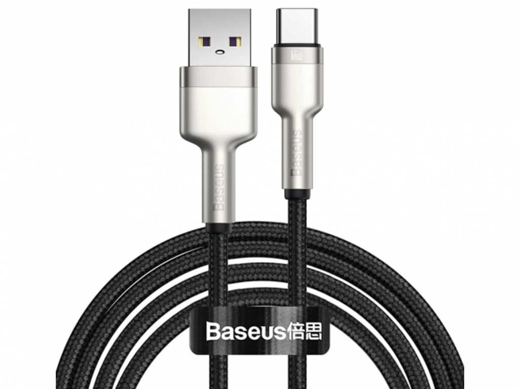 کابل تایپ سی شارژر سریع 66 وات بیسوس Baseus Cafule Series Metal Data Cable USB to Type-C 2m CAKF000101