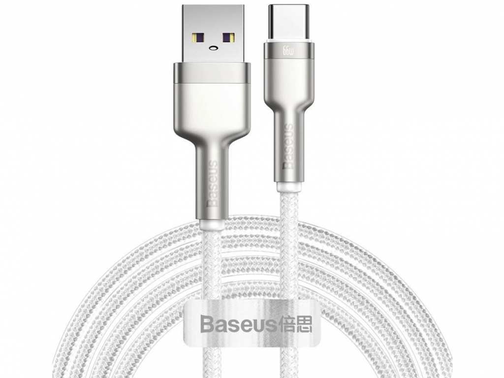 کابل تایپ سی شارژر سریع 66 وات بیسوس Baseus Cafule Series Metal Data Cable USB to Type-C 2m CAKF000101