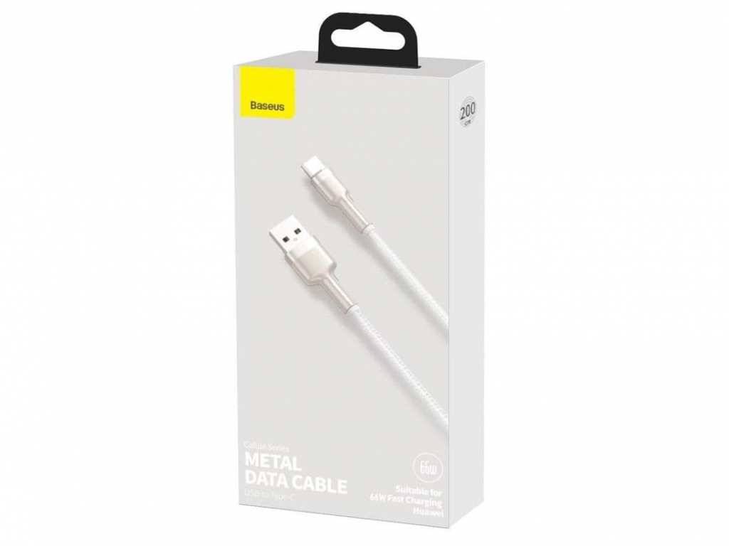 کابل تایپ سی شارژر سریع 66 وات بیسوس Baseus Cafule Series Metal Data Cable USB to Type-C 2m CAKF000101