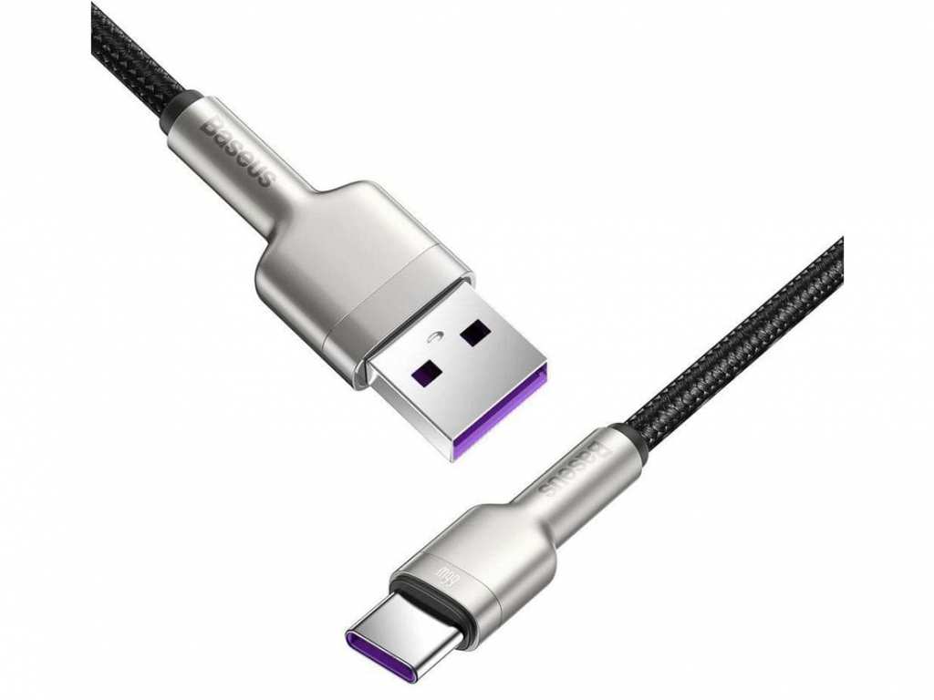 کابل تایپ سی شارژر سریع 66 وات بیسوس Baseus Cafule Series Metal Data Cable USB to Type-C 2m CAKF000101