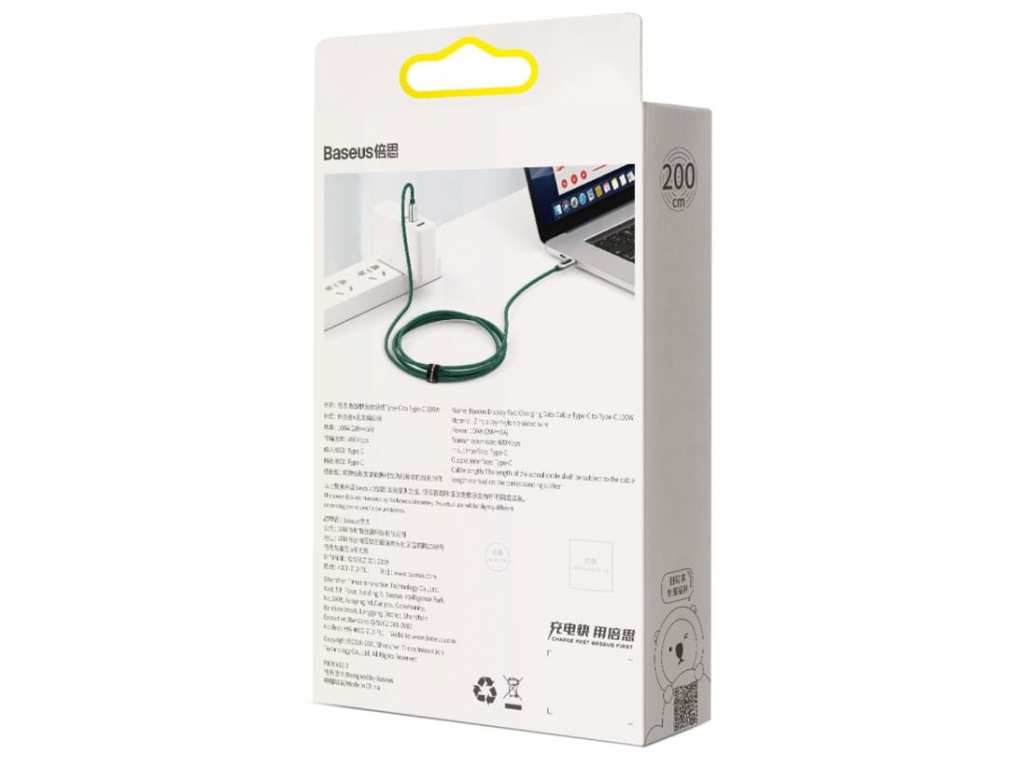 کابل شارژ تایپ سی به تایپ سی 100 وات بیسوس Baseus Display Fast Charging Data Cable 2m CATSK-C01