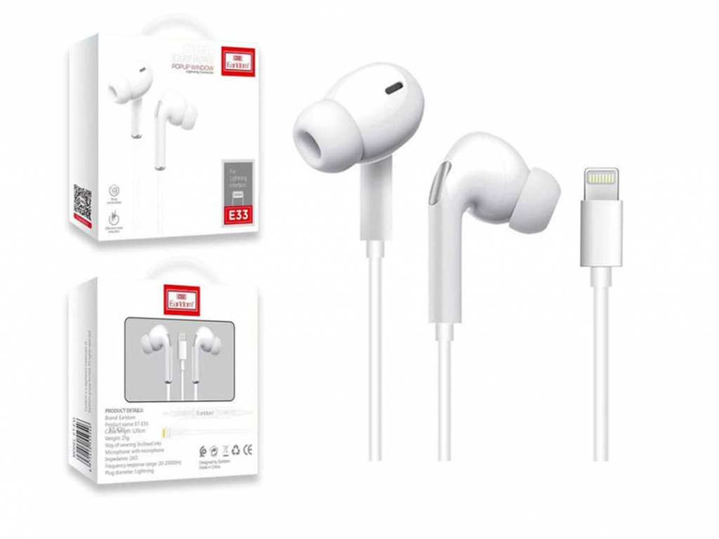 هندزفری سیمی لایتنینگ ارلدام Earldom iPhone Lightning Earphone ET-E33