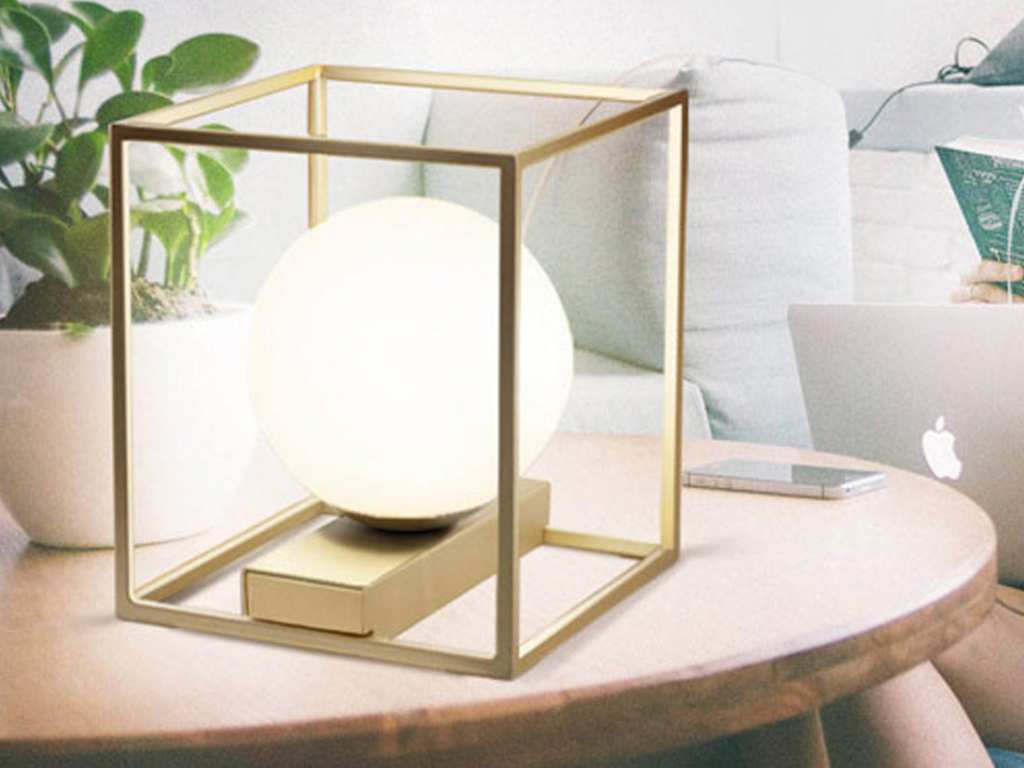 چراغ رومیزی شیائومی label EGLO gold cube atmosphere table lamp 97794C