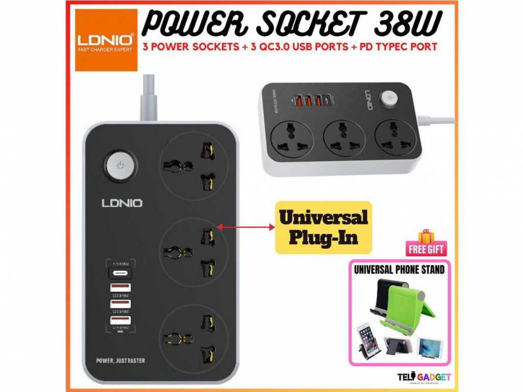 چند راهی برق الدنیو LDNIO Power Socket SC3412