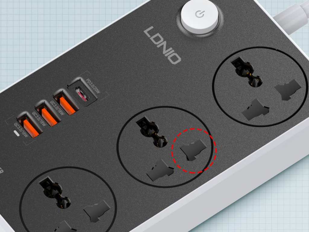 چند راهی برق الدنیو LDNIO Power Socket SC3412
