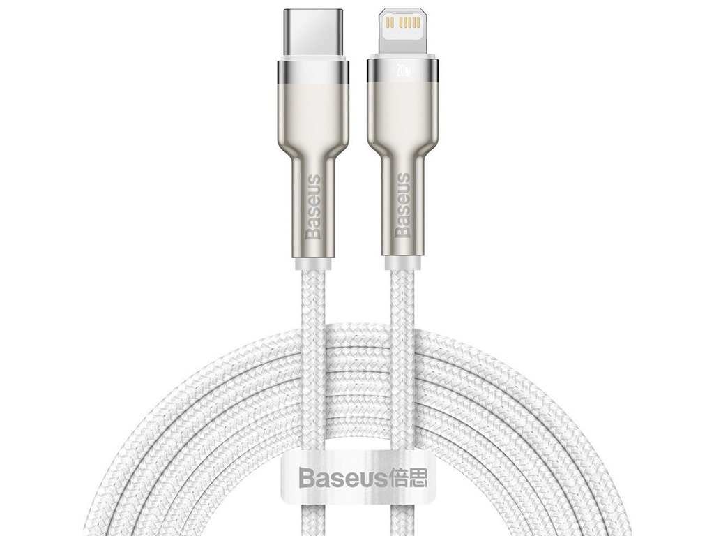 کابل شارژ سریع  تایپ‎سی به لایتنینگ 2 متری بیسوس Baseus Cafule Series Metal Data Cable Type-C to iP PD 20W CATLJK-B01