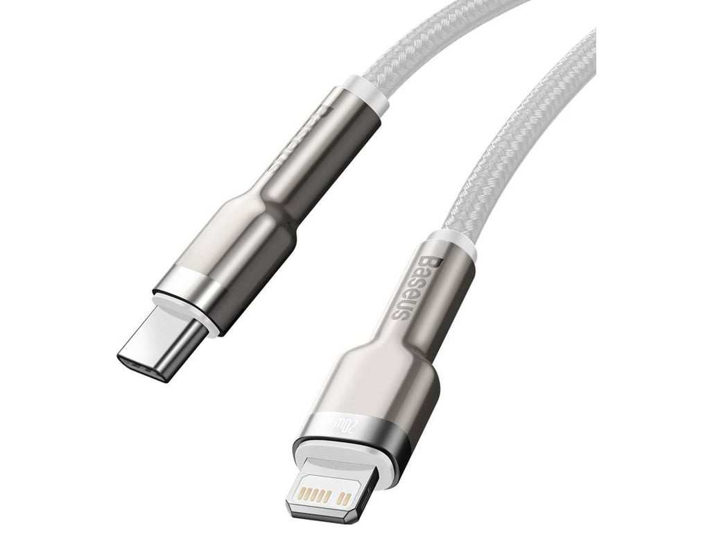 کابل شارژ سریع  تایپ‎سی به لایتنینگ 2 متری بیسوس Baseus Cafule Series Metal Data Cable Type-C to iP PD 20W CATLJK-B01