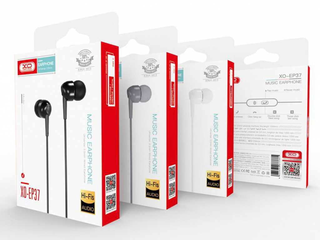 هدفون سیمی با جک 3.5 میلیمتری ایکساو XO In-ear Earphon 1.15m EP37