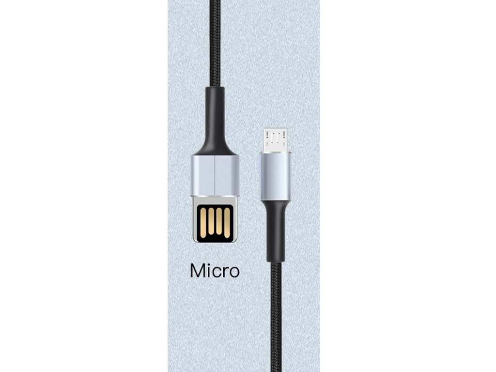 کابل شارژ سریع و انتقال داده میکرو به یواس‌بی یک متری ایکس‌او XO double side insert charging cable MICRO USB NB116