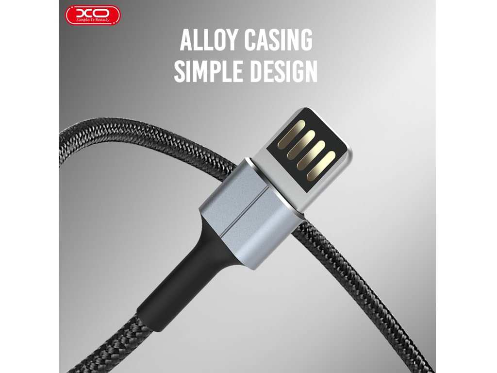 کابل شارژ سریع و انتقال داده میکرو به یواس‌بی یک متری ایکس‌او XO double side insert charging cable MICRO USB NB116