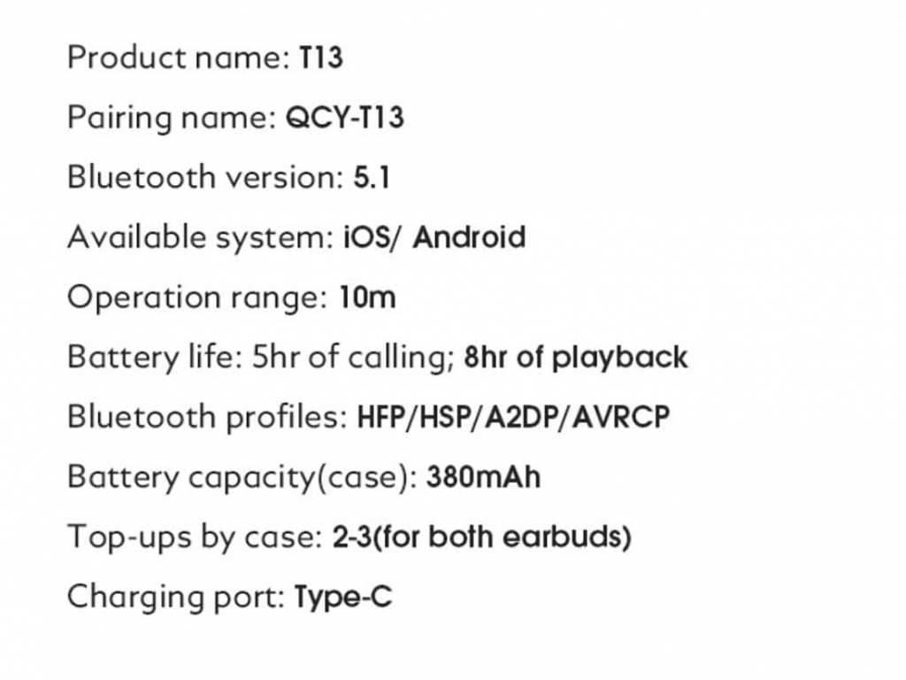 هندزفری بلوتوث کیو سی وای QCY ENC True Wireless Earbuds T13