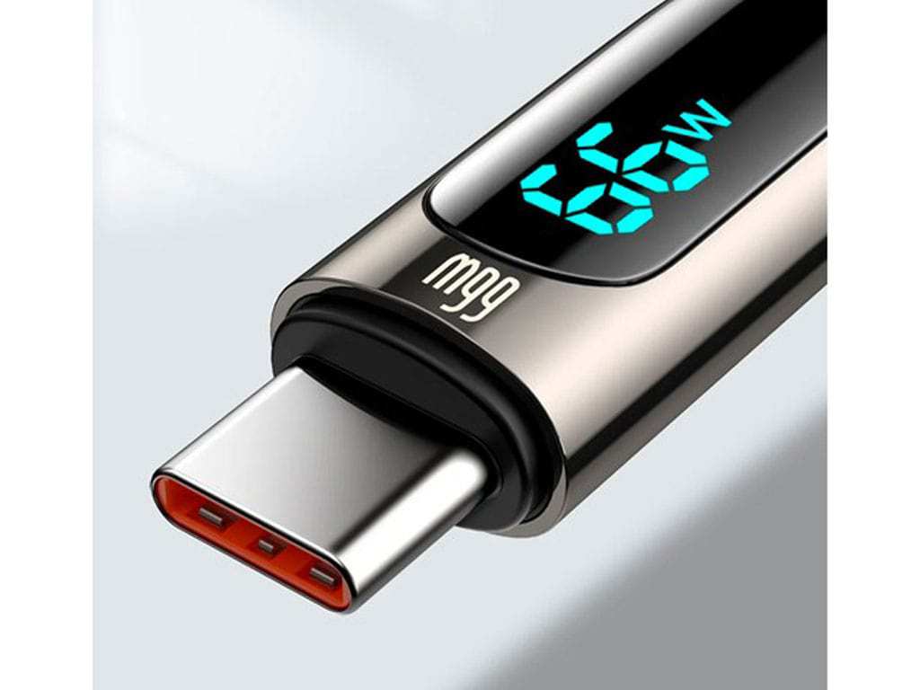 کابل یواسبی به تایپسی بیسوس Baseus CASX020101 66W USB to USB-C / Type-C Digital Display Fast Charging Data Cable 2M