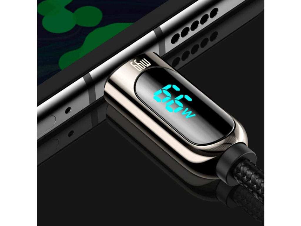 کابل یواسبی به تایپسی بیسوس Baseus CASX020101 66W USB to USB-C / Type-C Digital Display Fast Charging Data Cable 2M