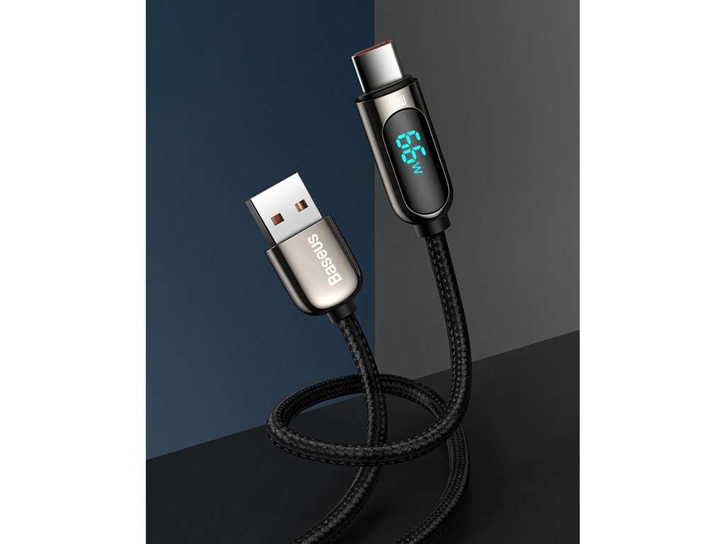 کابل یواسبی به تایپسی بیسوس Baseus CASX020101 66W USB to USB-C / Type-C Digital Display Fast Charging Data Cable 2M