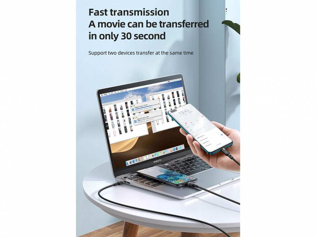 کابل شارژ سریع دو سر تایپسی 1.2 متری مکدودو MCDODO Type-C to Type-C+Type-C2 in 1 Fast Charging Data Cabl 100W CA-7470