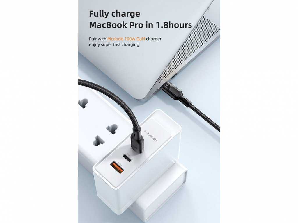 کابل شارژ سریع دو سر تایپ‌سی به لایتنینگ و تایپ‎سی 1.2 متری مک‌دودو MCDODO 2 in 1 Fast Charging Data Cabl CA-8780