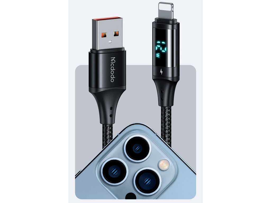 کابل لایتنینگ به یو اس بی مک دودو MCDODO CA-1060 Lightning Digital Display Fast Charging Data Cable