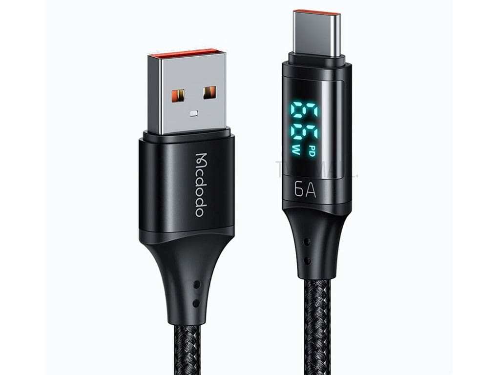 کابل Type-C مک دودو MCDODO CA-1080 Type-C Digital Display Fast Charging Data Cable 1.2M
