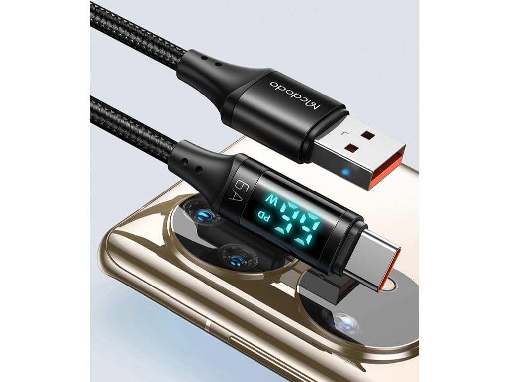 کابل Type-C مک دودو MCDODO CA-1080 Type-C Digital Display Fast Charging Data Cable 1.2M