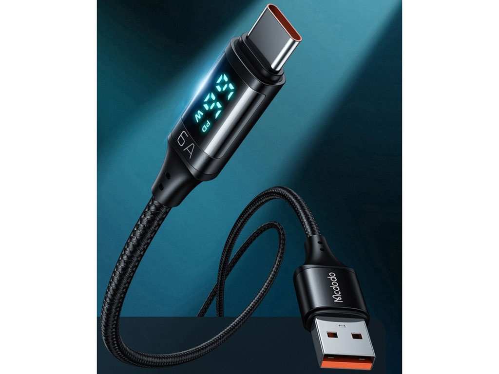کابل Type-C مک دودو MCDODO CA-1080 Type-C Digital Display Fast Charging Data Cable 1.2M