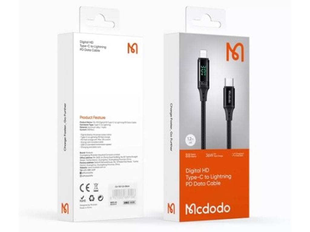 کابل تایپسی به لایتنینگ مک دودو Mcdodo CA-1030 36w Type-c To Lightning Fast Charging Data Cable