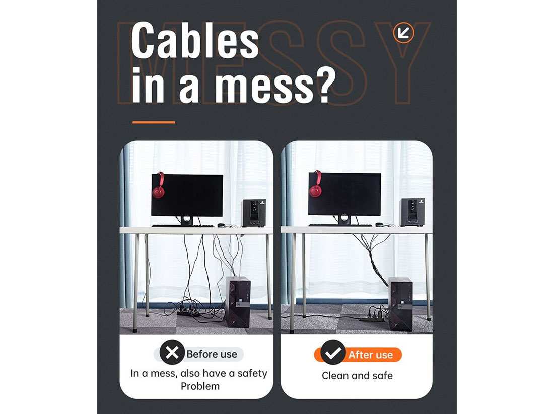 بند یک متری مکدودو MCDODO VS-096 Velcro Strap Pengikat Perekat Klip Kabel Multifungsi 1M