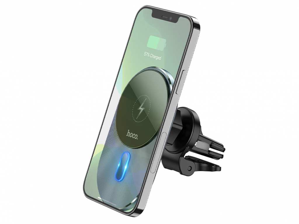 نگهدارنده مغناطیسی و شارژر وایرلس خودرو هوکو HOCO Magic magnetic wireless fast charging car holder CA91