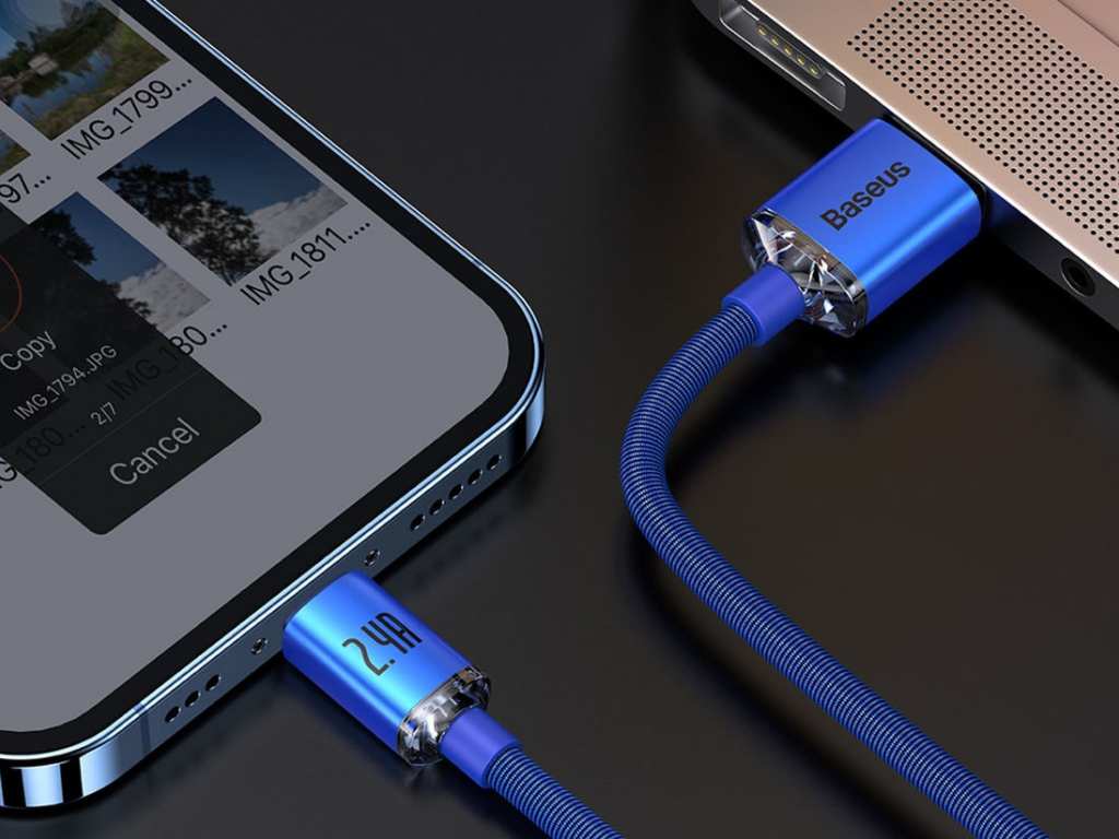 کابل لایتنینگ 2 متری بیسوس Baseus CAJY0000101 Crystal Shine 2m Lightning Cable