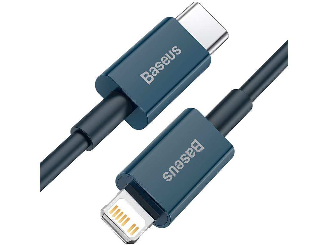 کابل شارژ سریع تایپ سی به لایتنینگ 1.5 متری بیسوس Baseus Cable Superior Series Type-C To Lightning 20W MOQ:40 CATLYS-B02