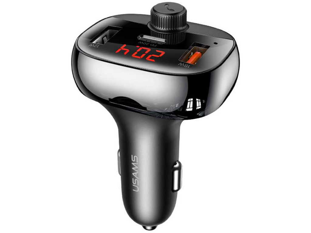 شارژر فندکی فست شارژ ماشین تایپ سی 50 وات و اف ام پلیر یوسامز US-CC143 - تصویر 3