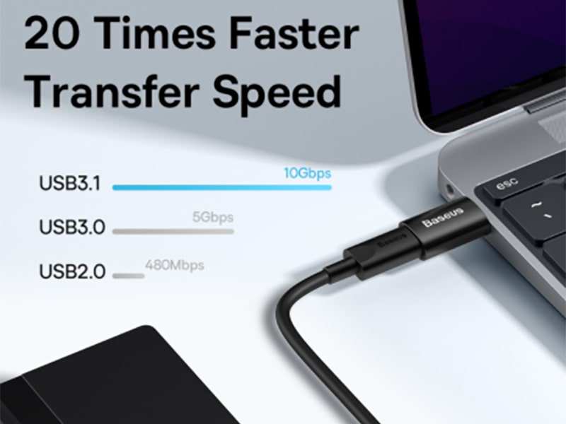 مبدل اوتی جی یو اس بی به تایپ سی بیسوس Baseus Ingenuity Mini OTG Adaptor USB 3.1 to Type C ZJJQ000101
