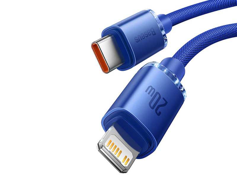 کابل لایتنینگ به تایپ سی بیسوس Baseus Crystal Shine Fast Data Cable CAJY000203