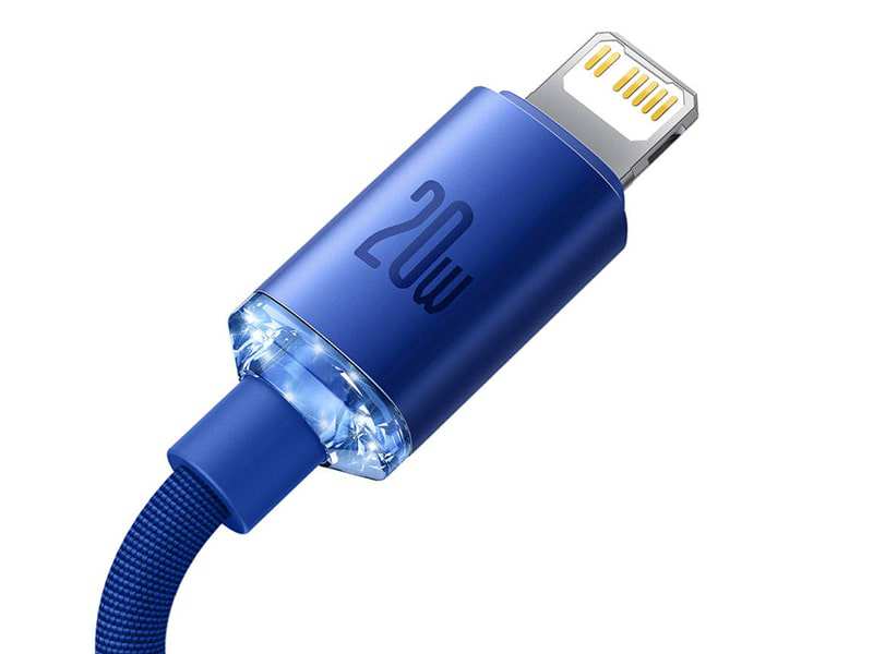 کابل لایتنینگ به تایپ سی بیسوس Baseus Crystal Shine Fast Data Cable CAJY000203