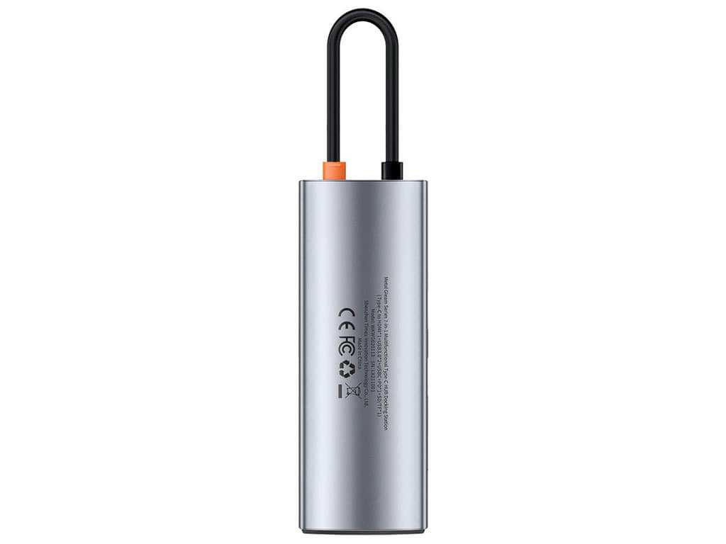 هاب و مبدل تایپسی 7 در 1 بیسوس Baseus WKWG020113 Metal Gleam Series 7-in-1 Multifunctional Type-C HUB Docking Station