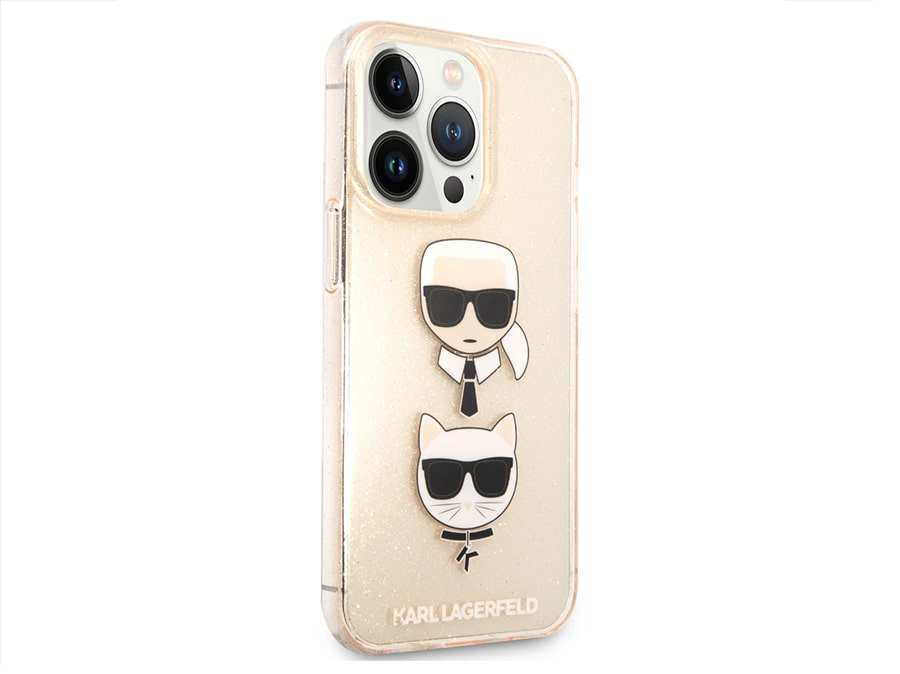 قاب اکلیلی آیفون 13 پرو طرح کارل و گربه CG Mobile iphone 13 Pro Cat & Karl Lagerfeld Crown Case