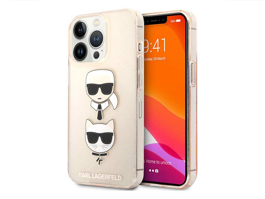 قاب اکلیلی آیفون 13 پرو طرح کارل و گربه CG Mobile iphone 13 Pro Cat & Karl Lagerfeld Crown Case