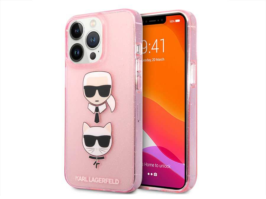 قاب اکلیلی آیفون 13 پرو طرح کارل و گربه CG Mobile iphone 13 Pro Cat & Karl Lagerfeld Crown Case