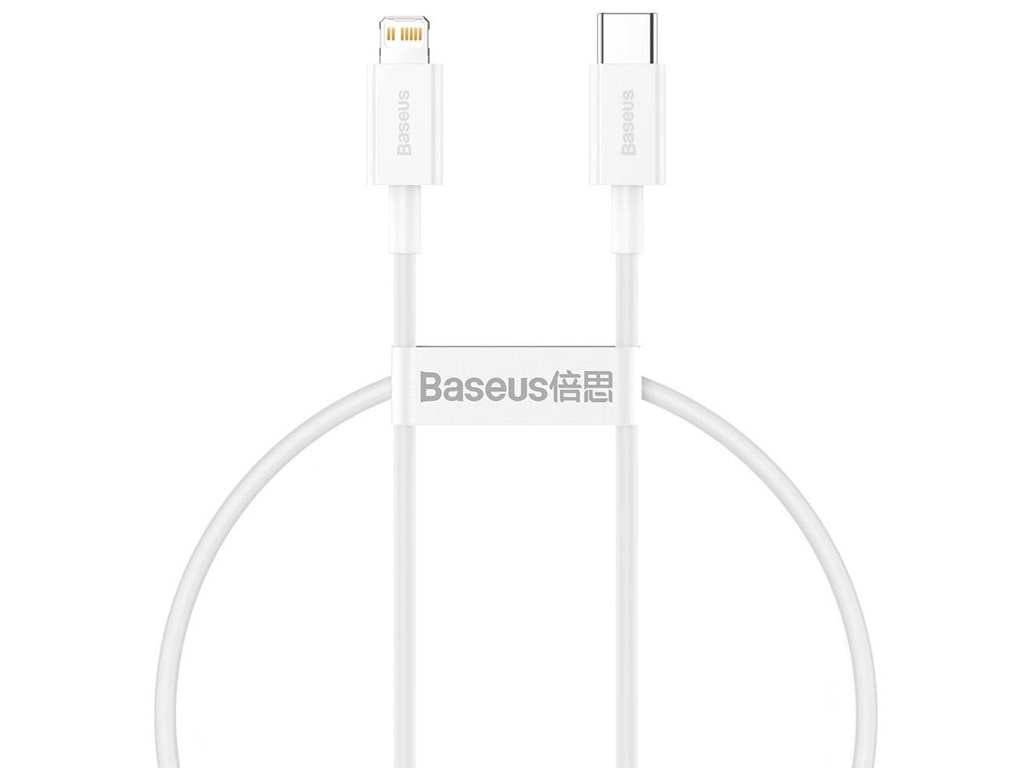 کابل فست شارژ پاوربانکی لایتنینگ به تایپسی 25 سانتیمتری بیسوس Baseus Superior Cable USB Type-C Lightning Power Delivery 20W CATLYS-02
